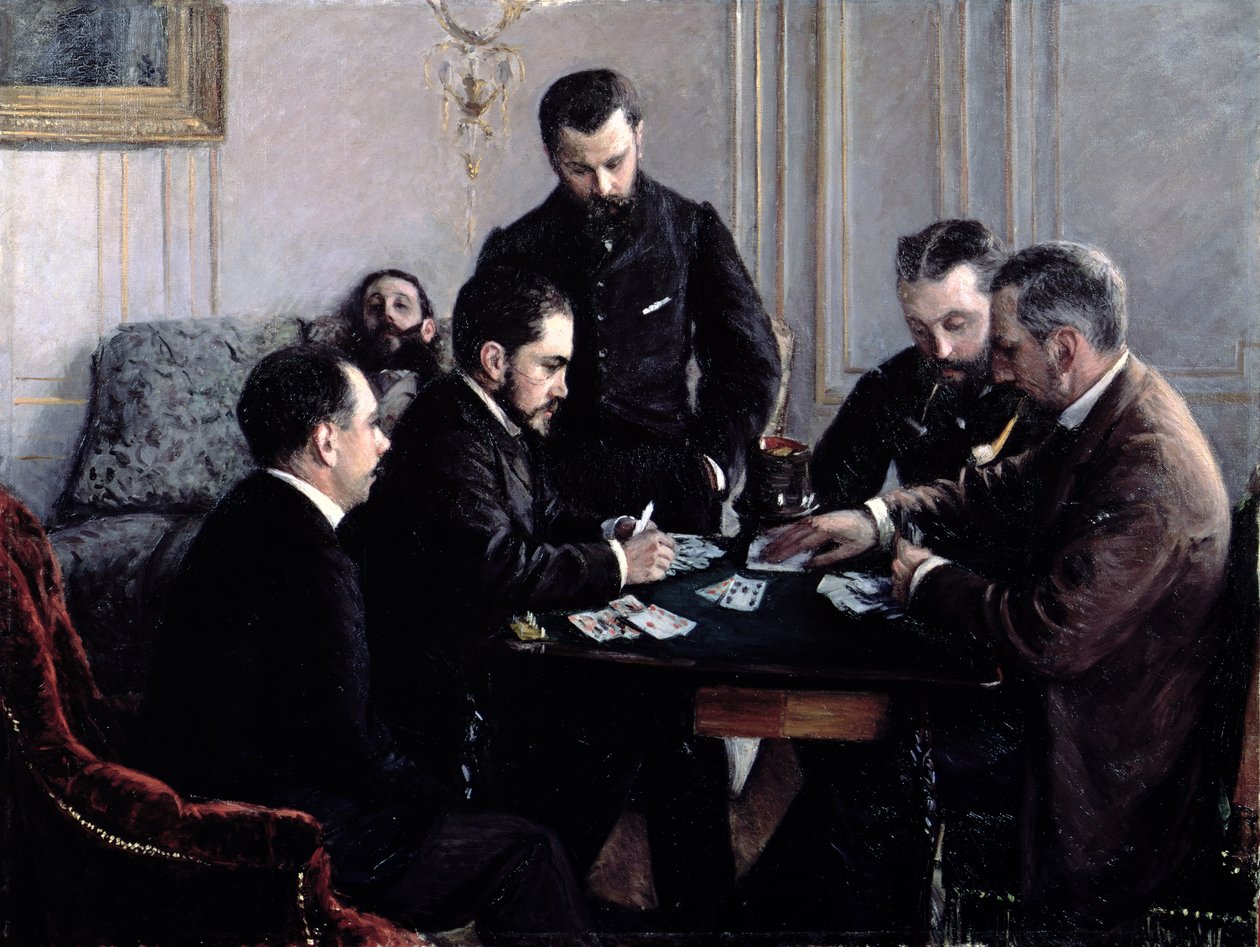 Bezique Oyunu, 1881 by Gustave Caillebotte