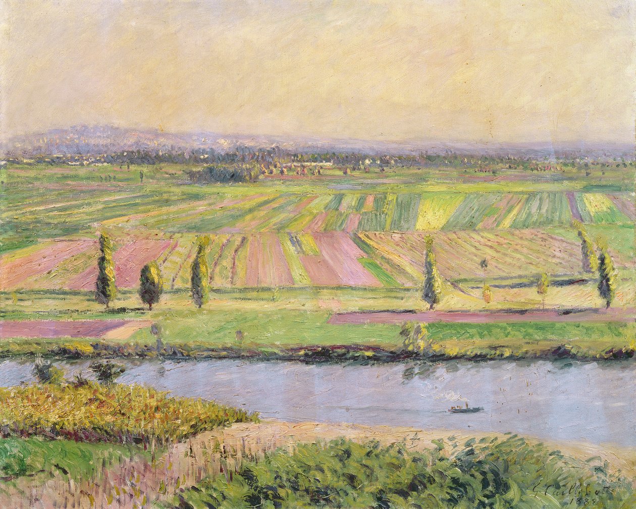 Argenteuil Tepelerinden Gennevilliers Ovası, 1888 by Gustave Caillebotte