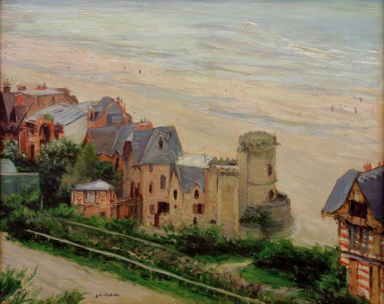 Trouville, plaj ve villalar by Gustave Caillebotte