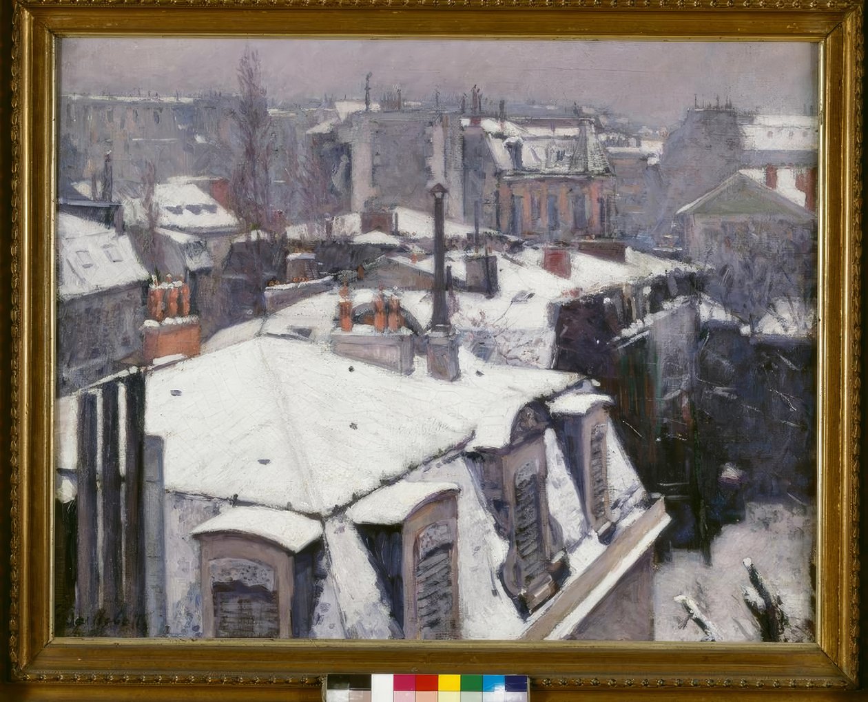 Çatıların görünümü (Kar etkisi), diyor çatılar kar altında by Gustave Caillebotte
