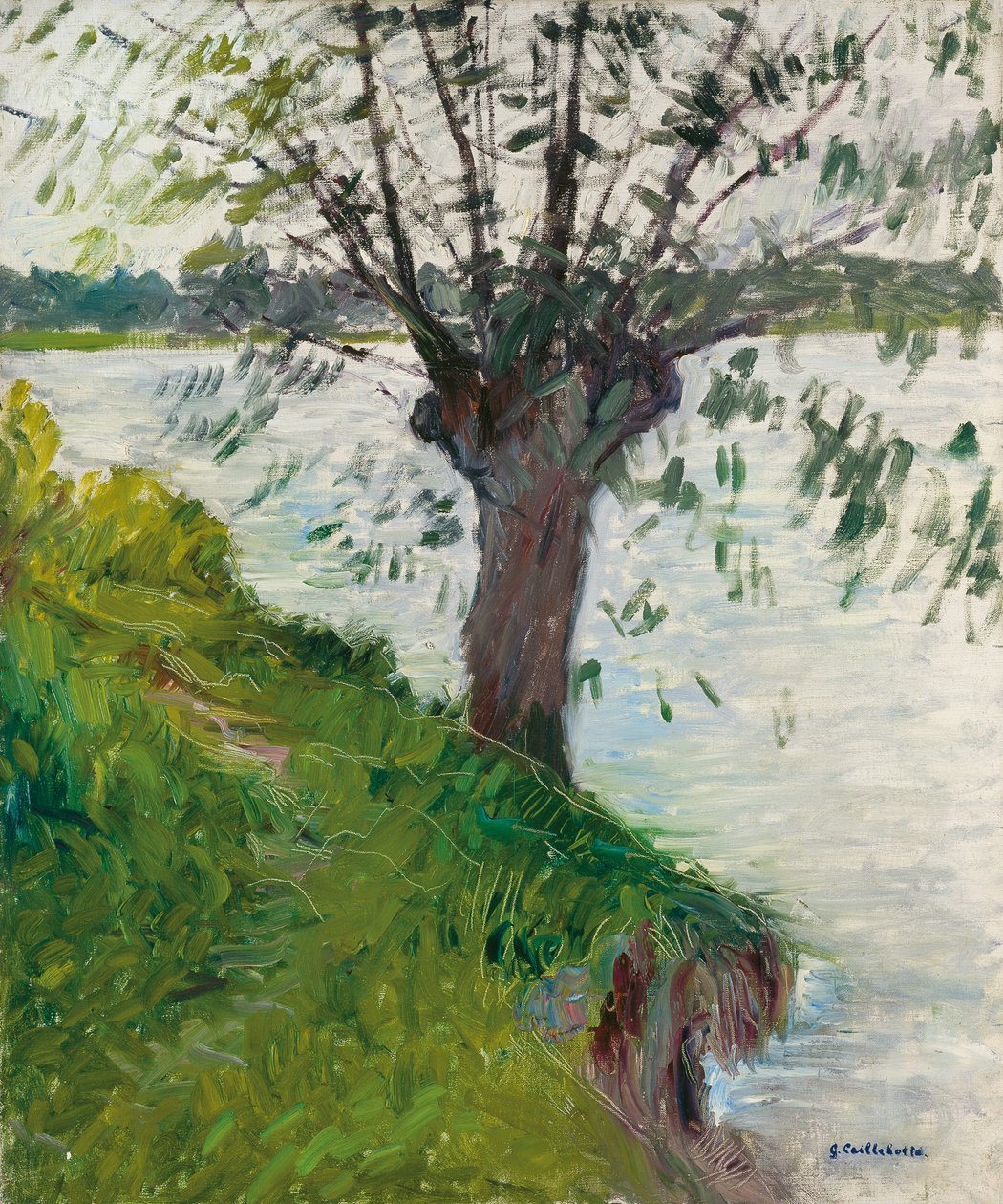 Nehir kenarındaki söğüt; Saule au bord de la riviere, c. 1891 by Gustave Caillebotte