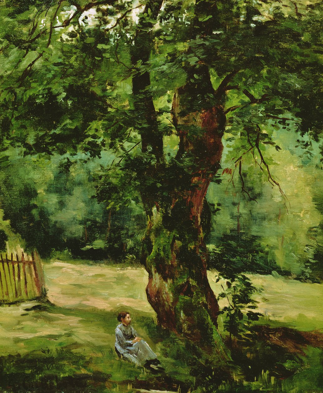 Ağacın Altında Oturan Kadın by Gustave Caillebotte
