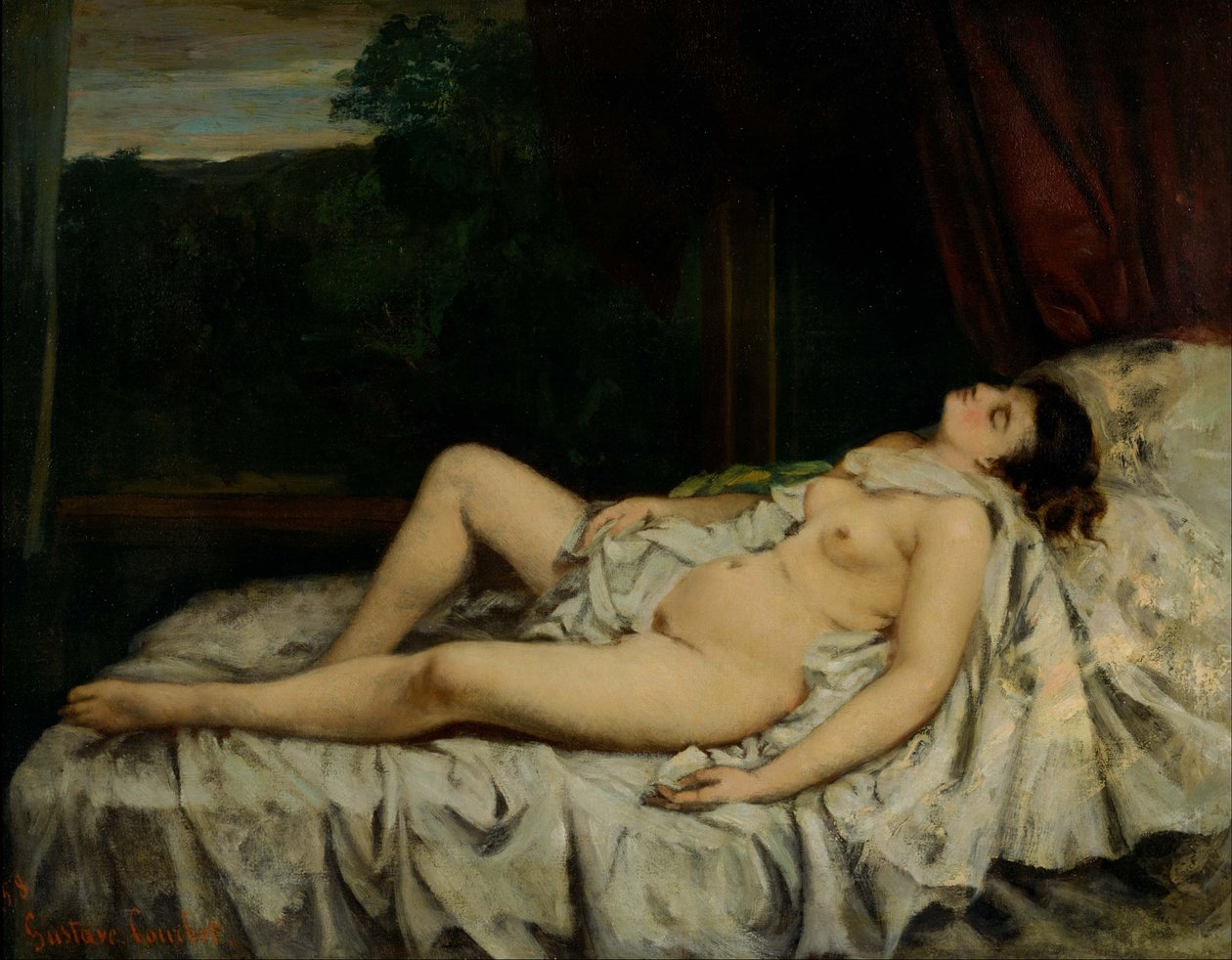 Uyuyan Çıplak by Gustave Courbet