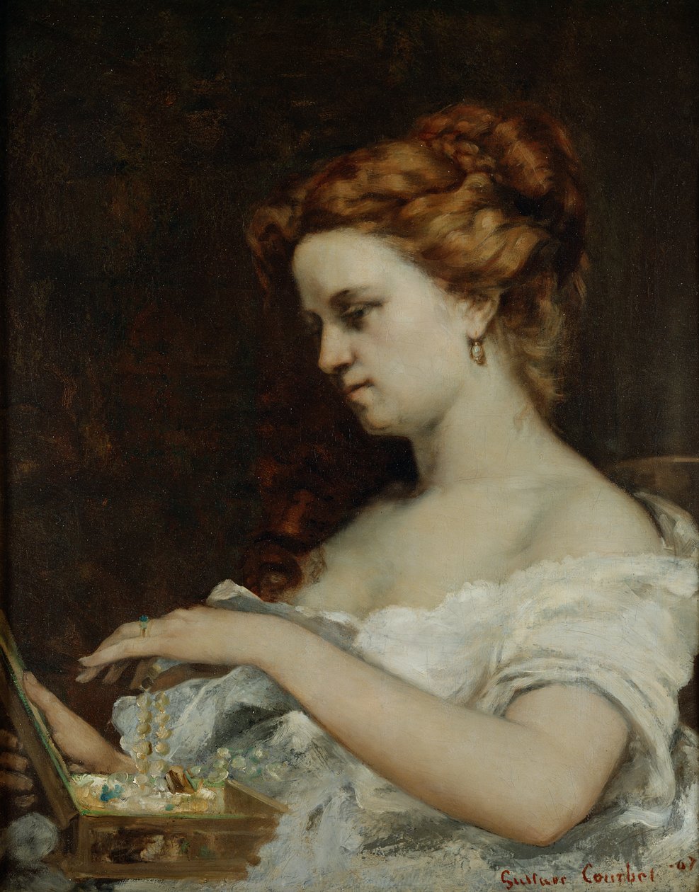Mücevherli Kadın, 1867 by Gustave Courbet