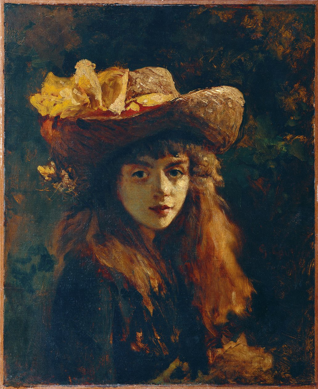 bir kızın portresi by Gustave Courbet