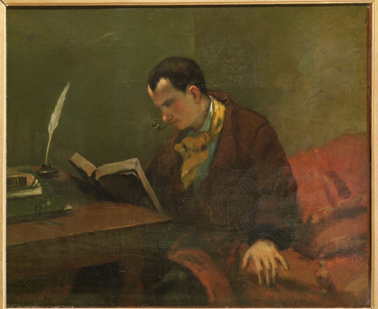 Charles Baudelaire 1821-1867, 1848 by Gustave Courbet