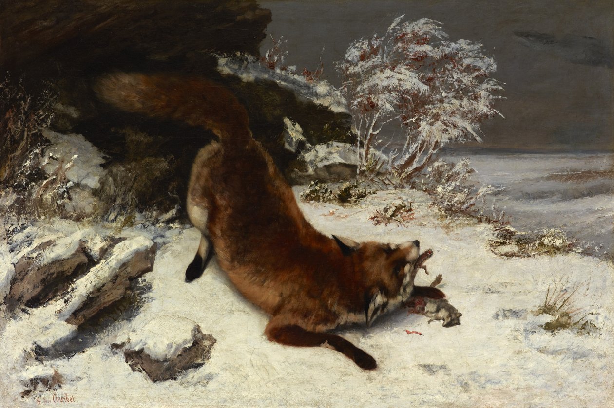Karda Tilki by Gustave Courbet