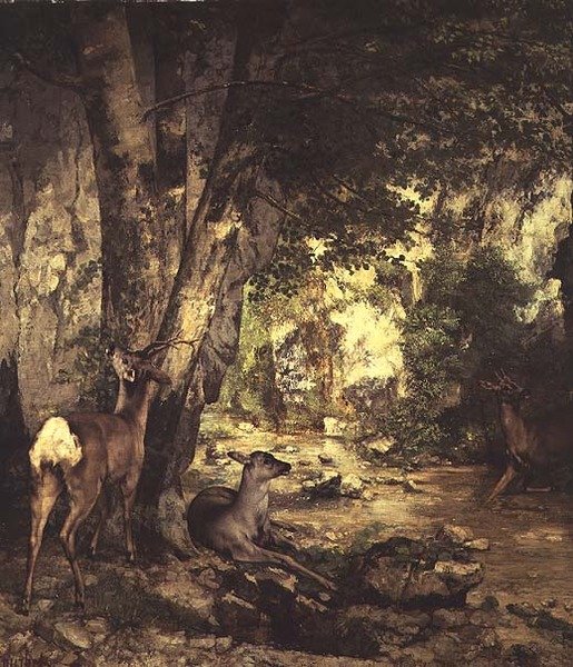 Geyik Kulübesi (detay) by Gustave Courbet