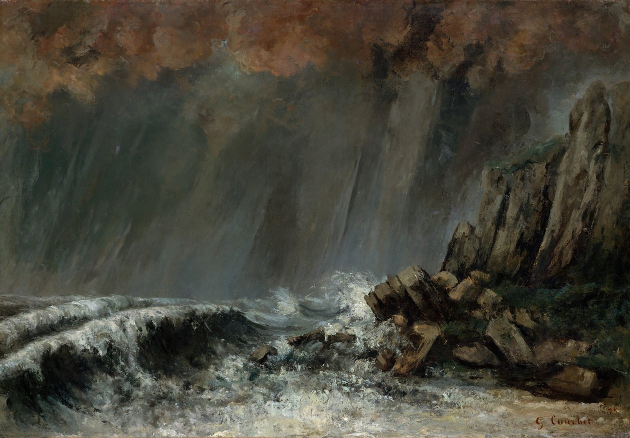 Deniz: Su Hortumu, 1870. by Gustave Courbet