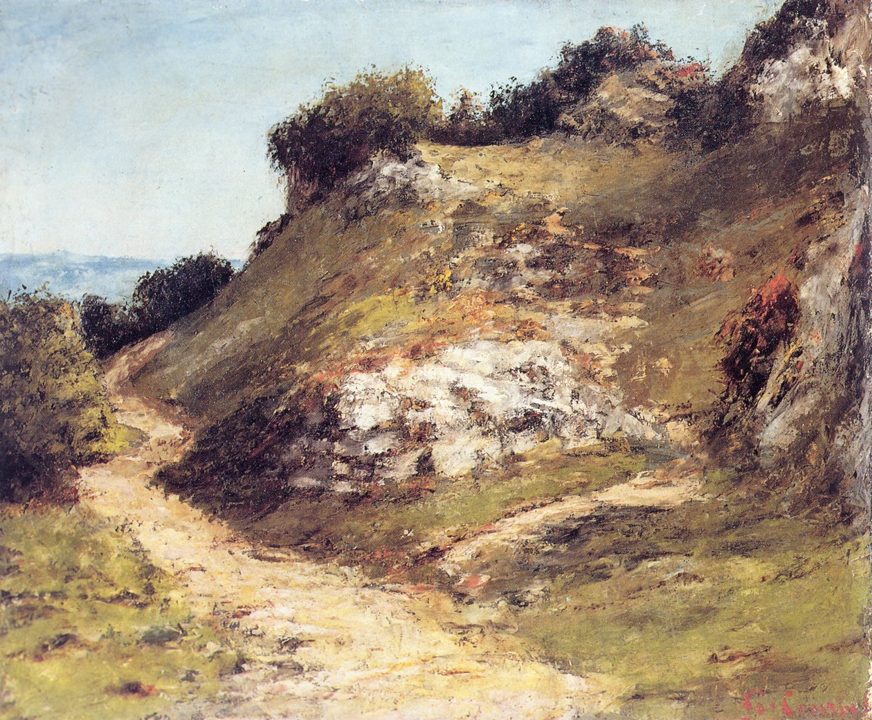 Kayalardaki Yol by Gustave Courbet