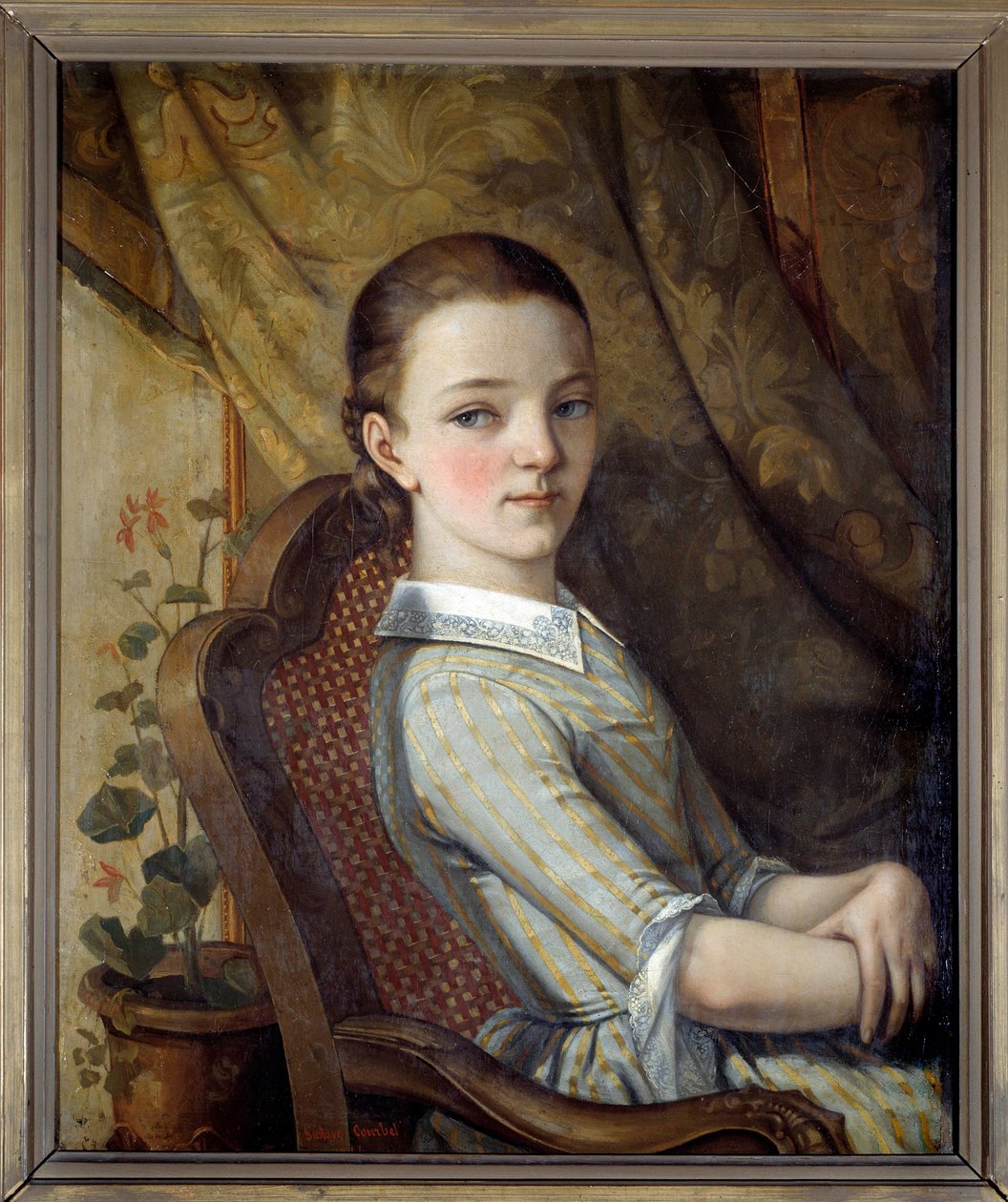 Juliette Courbet (1831-1915), ressamın kız kardeşi Gustave Courbet (1819-1877) 1844 by Gustave Courbet