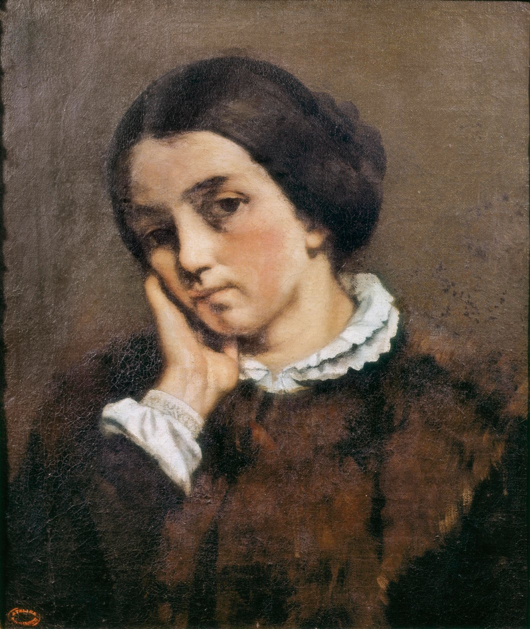 "Zelie Courbet'in Portresi" 1846 (tuval üzerine yağlı boya) by Gustave Courbet