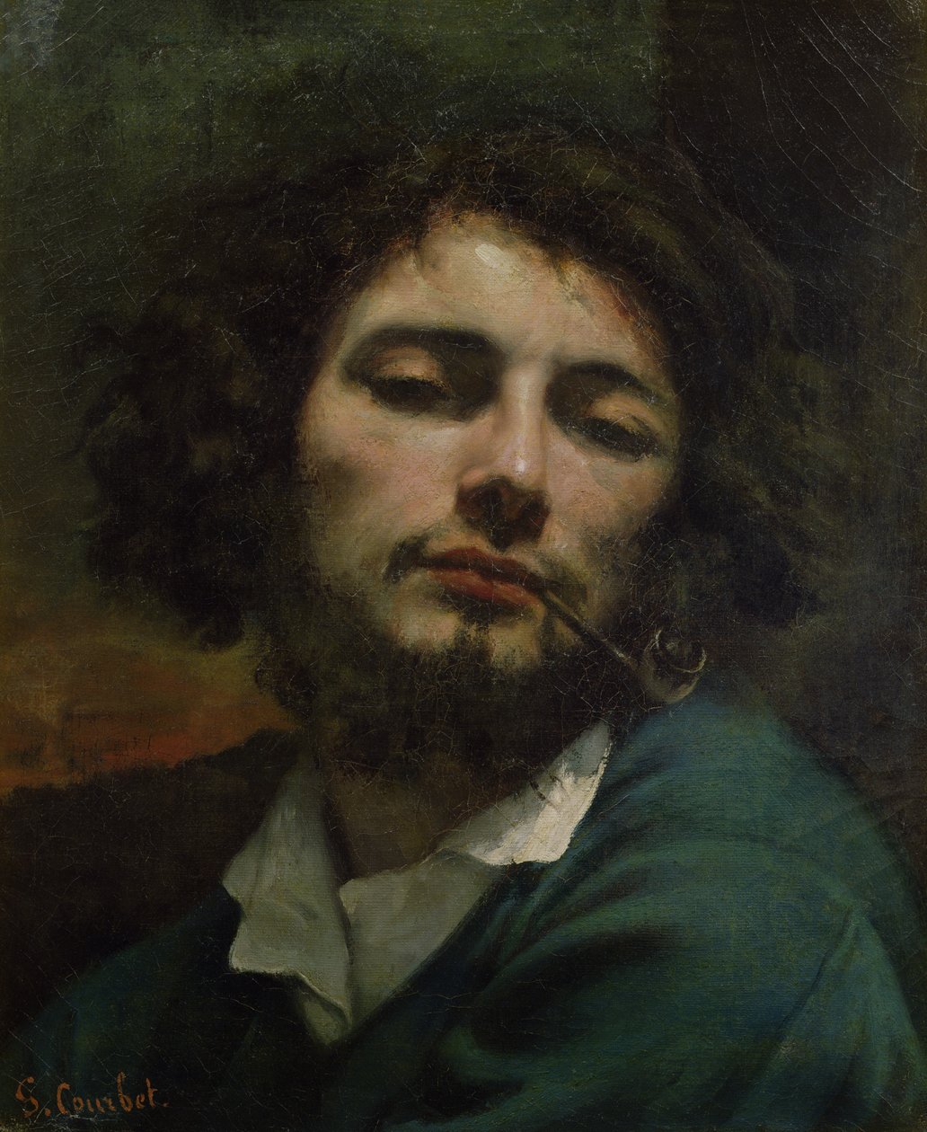 Otoportre veya Pipolu Adam, 1846 dolayları (tuval üzerine yağlı boya) by Gustave Courbet