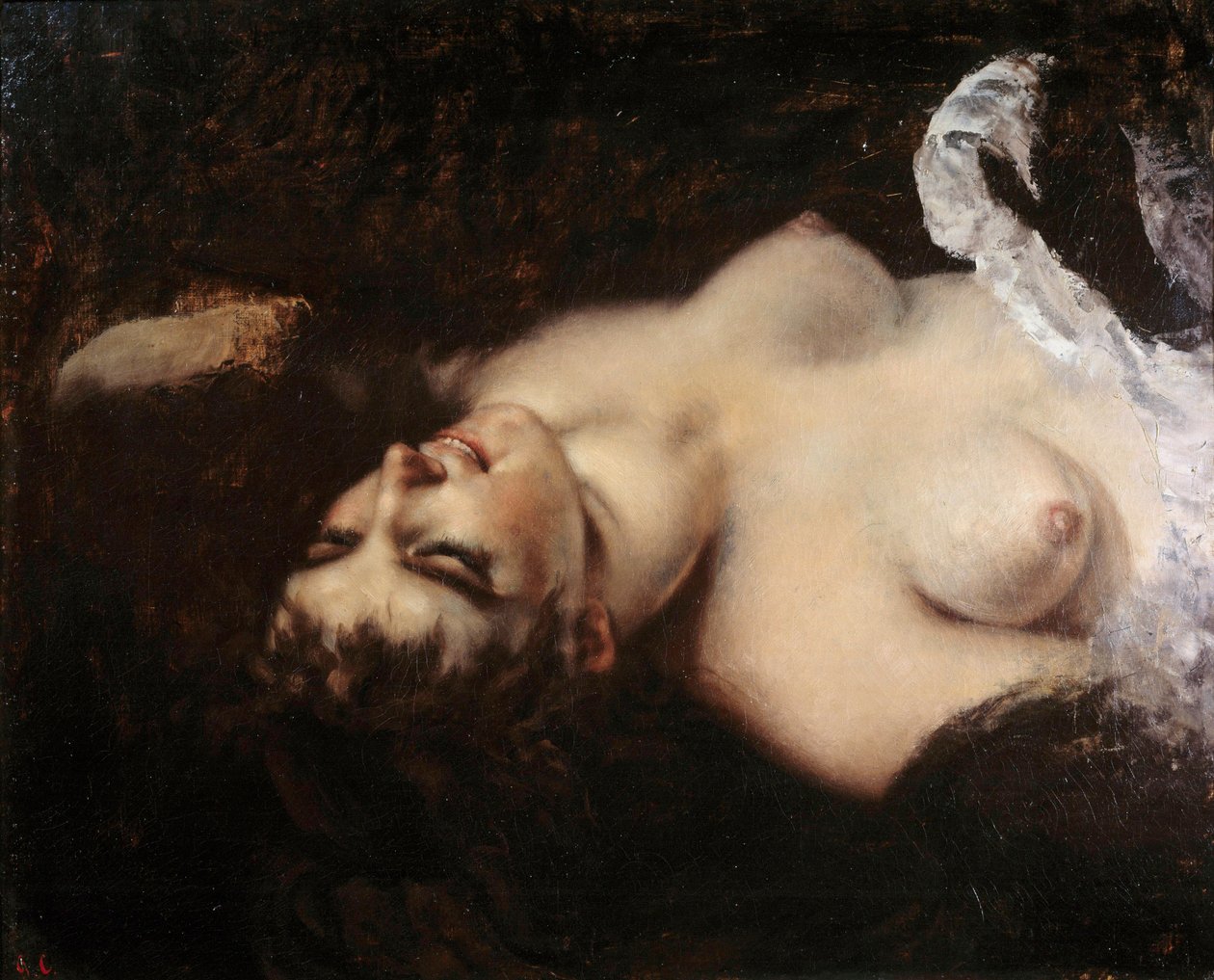 Papağanlı kadın için çalışma Model Joanna Hiffernan, dit Jo olabilir - Gustave Courbet (1819-1877) tarafından tablo by Gustave Courbet