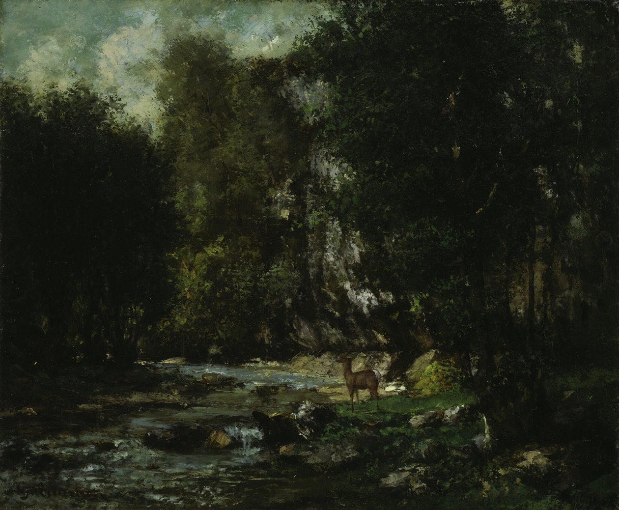 Les Puits-Noir Çayı, c. 1855. by Gustave Courbet