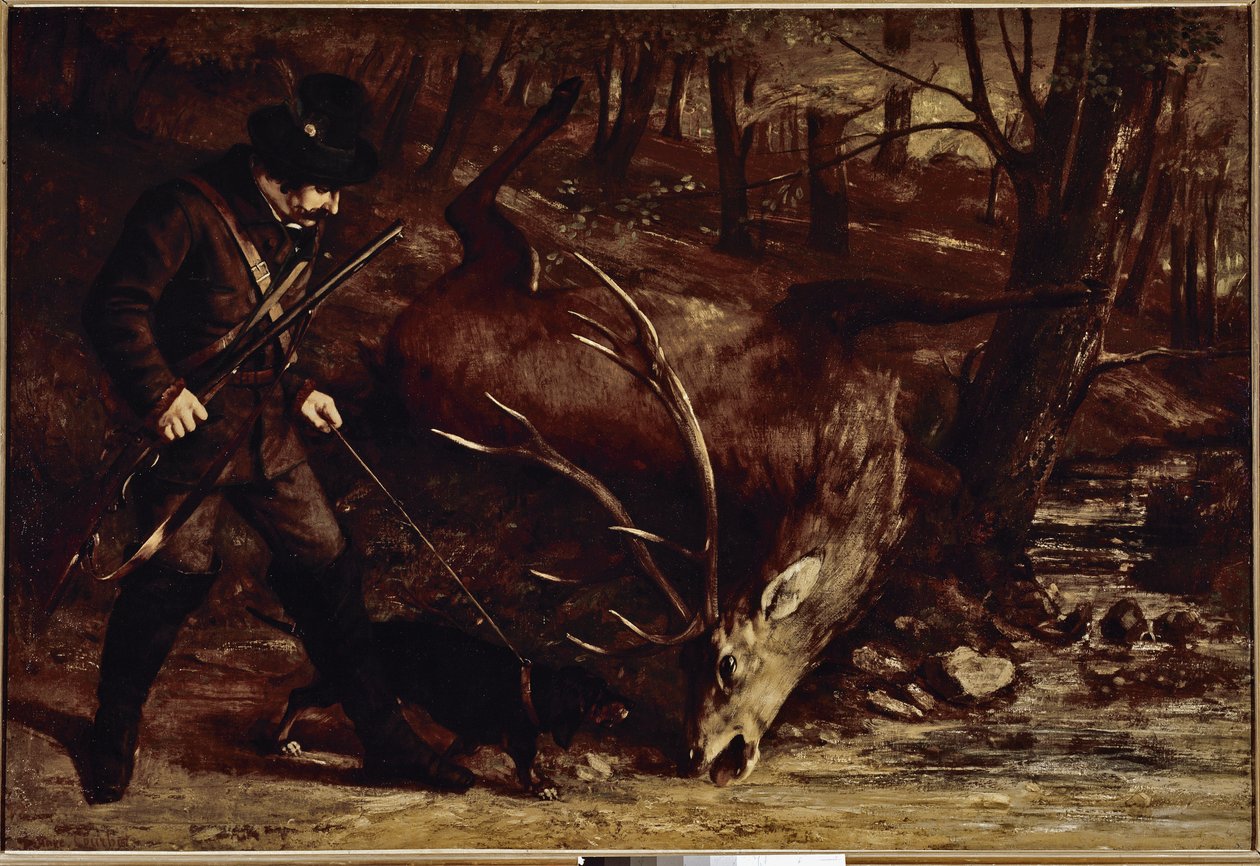 Alman Avcısı (tuval üzerine yağlı boya by Gustave Courbet