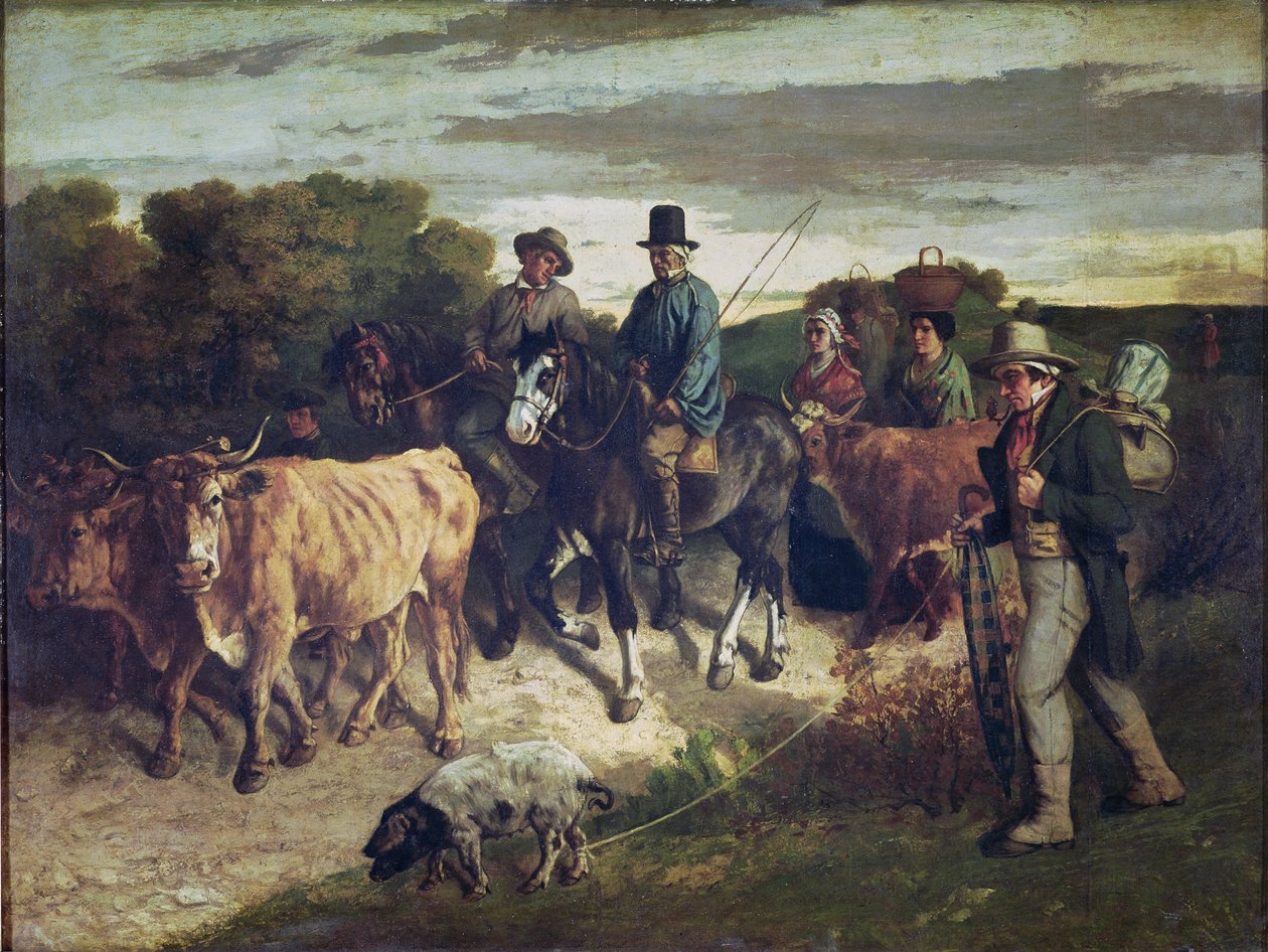 Panayırdan Dönen Flagey Köylüleri by Gustave Courbet