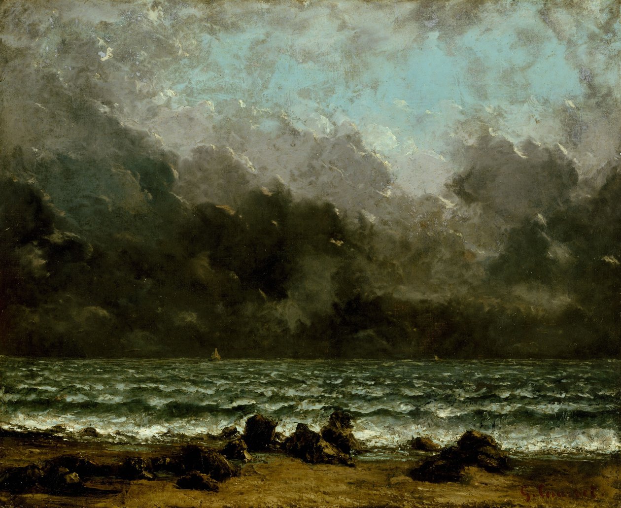 Deniz, 1865 dolayları (tuval üzerine yağlı boya) by Gustave Courbet