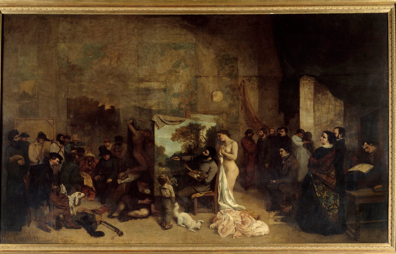 Ressamın Atölyesi, Gerçek Bir Alegori by Gustave Courbet