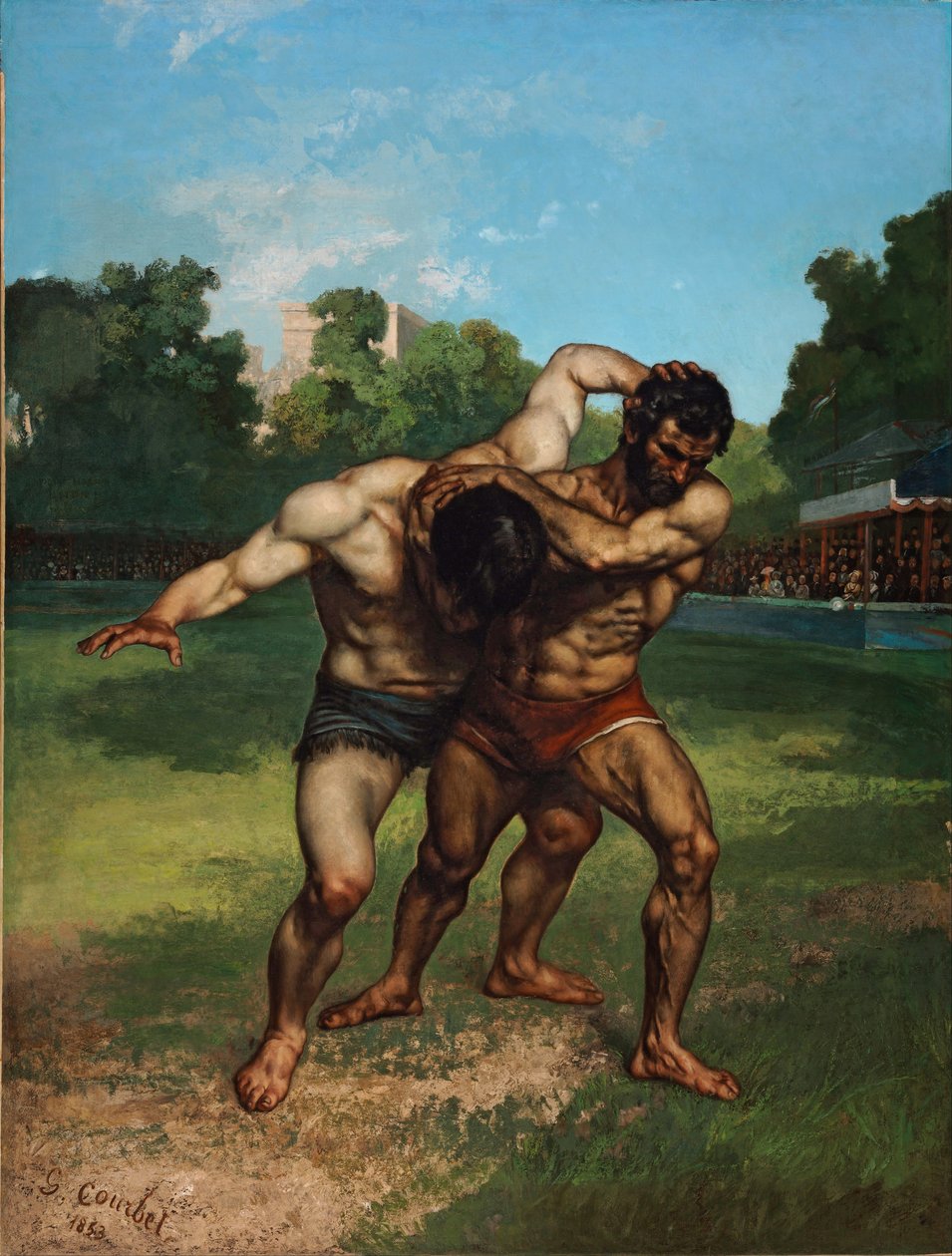 Güreşçiler by Gustave Courbet
