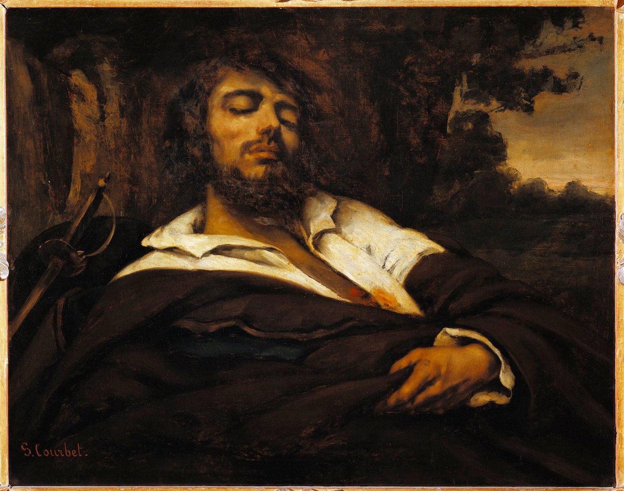 Ressamın otoportre yaraları. (tuval üzerine yağlıboya by Gustave Courbet