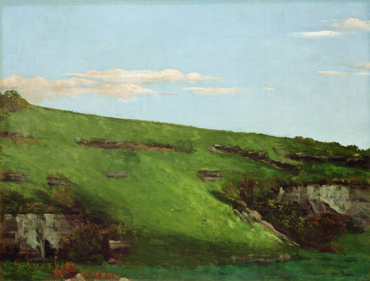 Ornans yakınlarındaki Wiesenhang, 1862 by Gustave Courbet