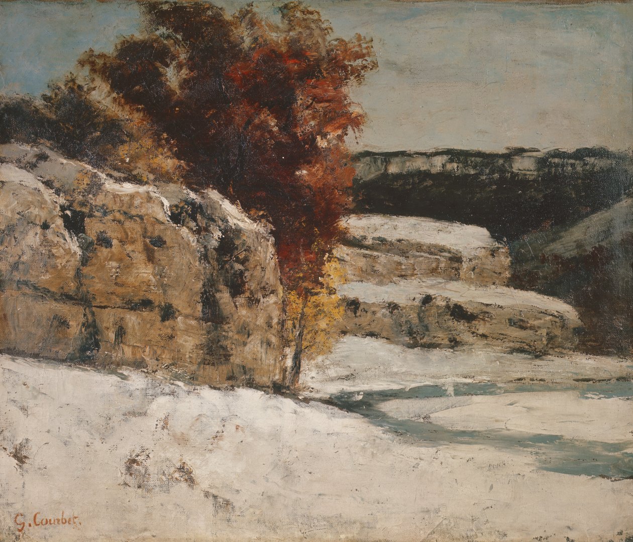 Kış Manzarası, 1865-70 by Gustave Courbet