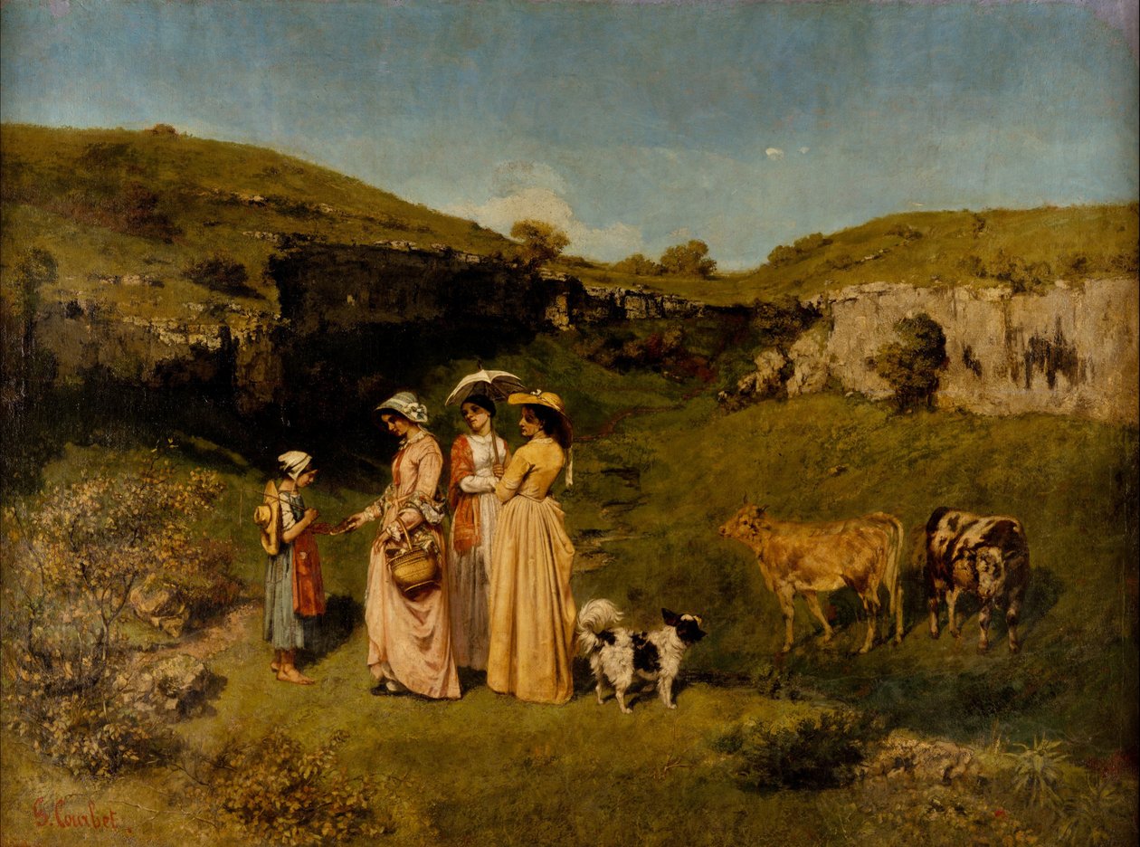 Köyün Genç Hanımları by Gustave Courbet
