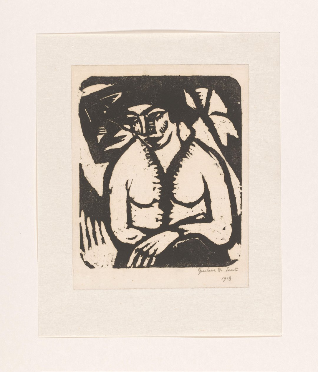 oturan kadın by Gustave De Smet (signed by artist)