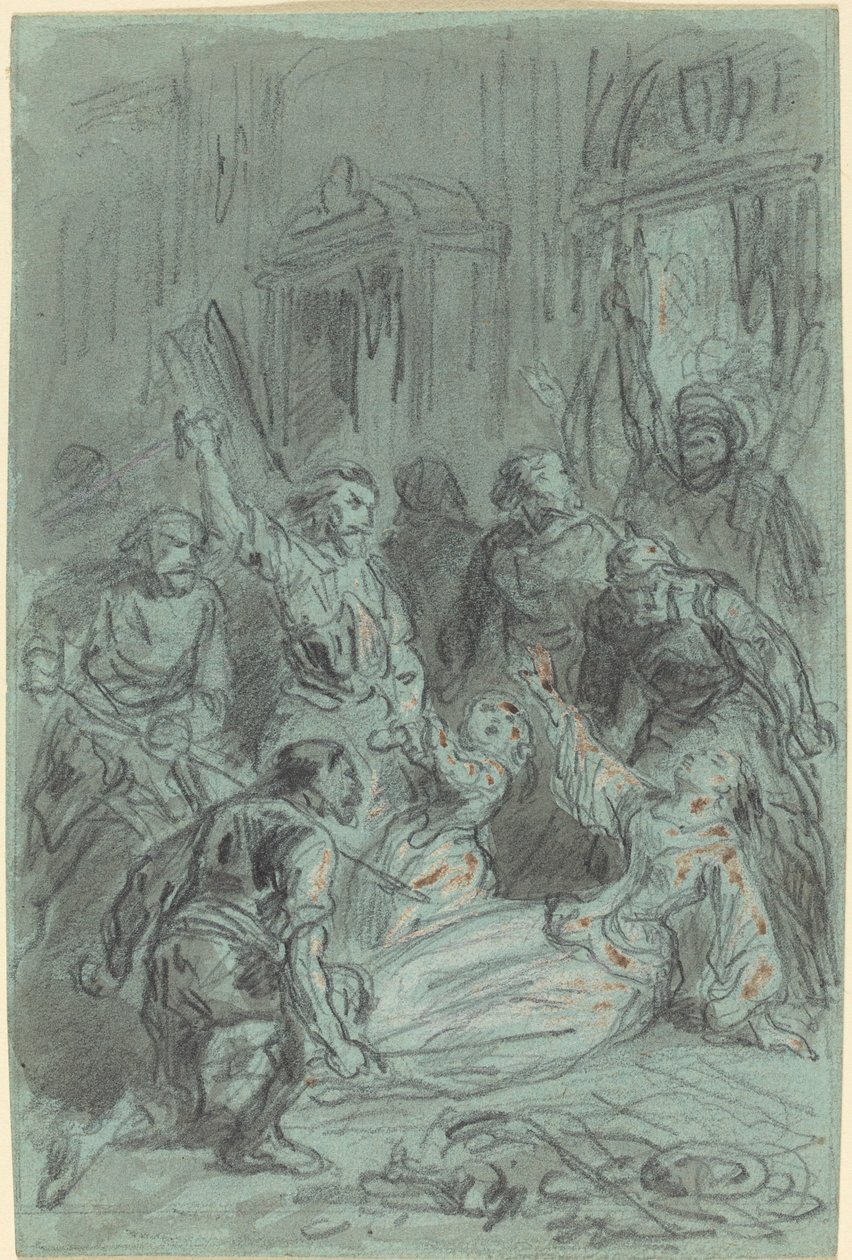 Baygın Bir Kadınla Dramatik Bir Sahne by Gustave Dore