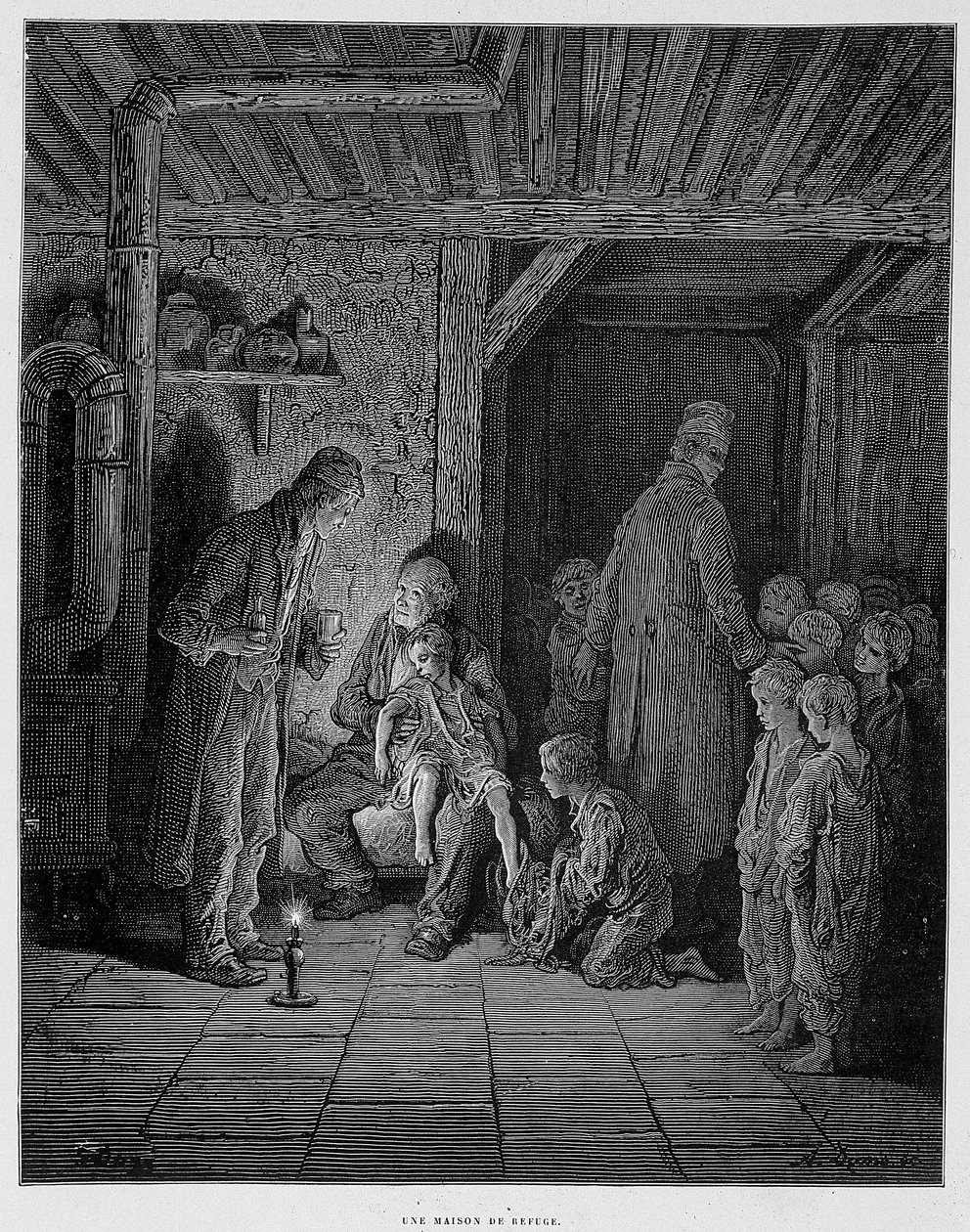 Bir sığınak evi - Gustave Dore tarafından “” Londra
