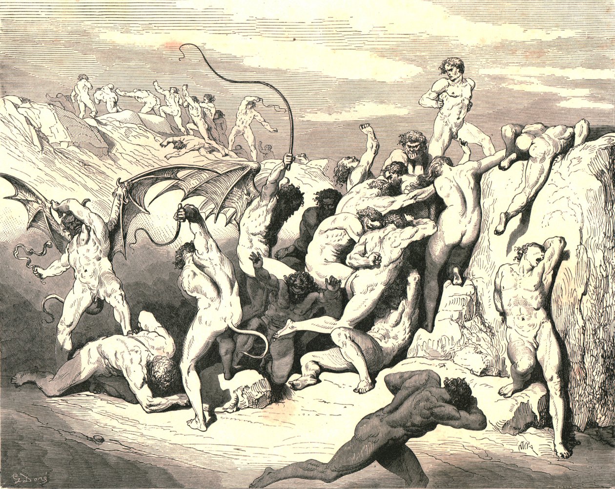 Ah! Onları ilk şeritte nasıl bağladılar!, c1890. by Gustave Dore