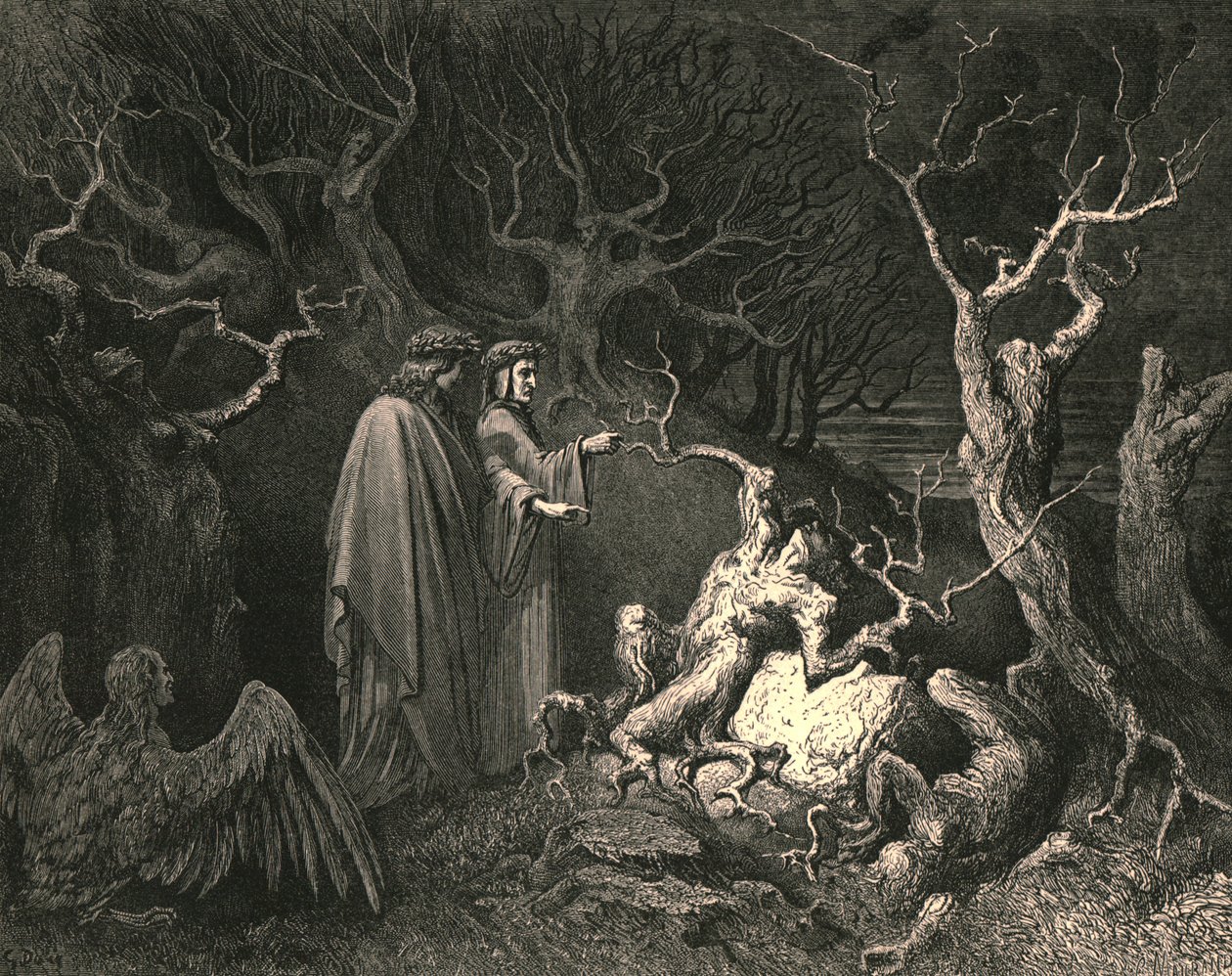 Ve doğruca sandık bağırdı, Neden beni kopardın, c1890. by Gustave Dore