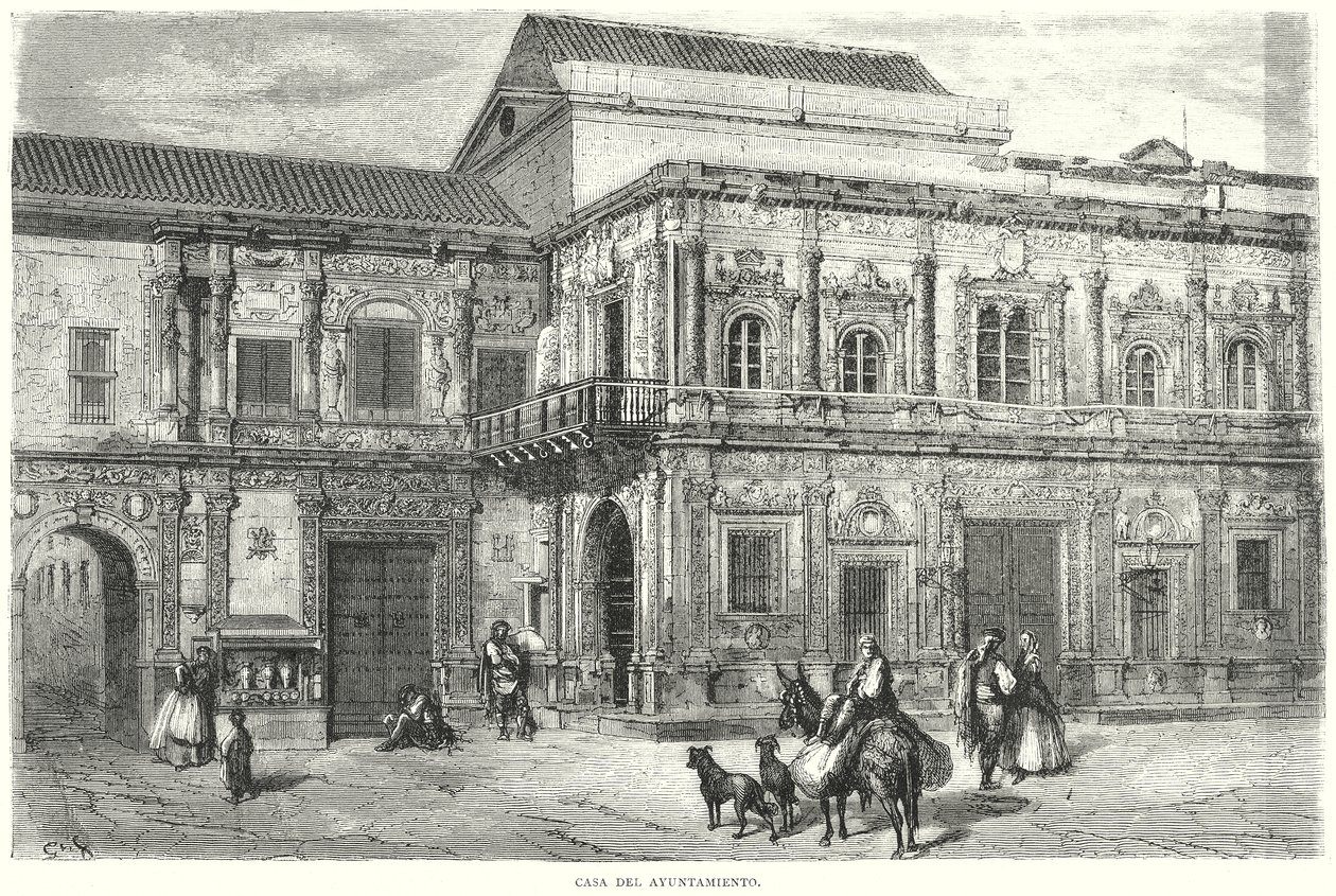 Belediye Binası (gravür) by Gustave Dore