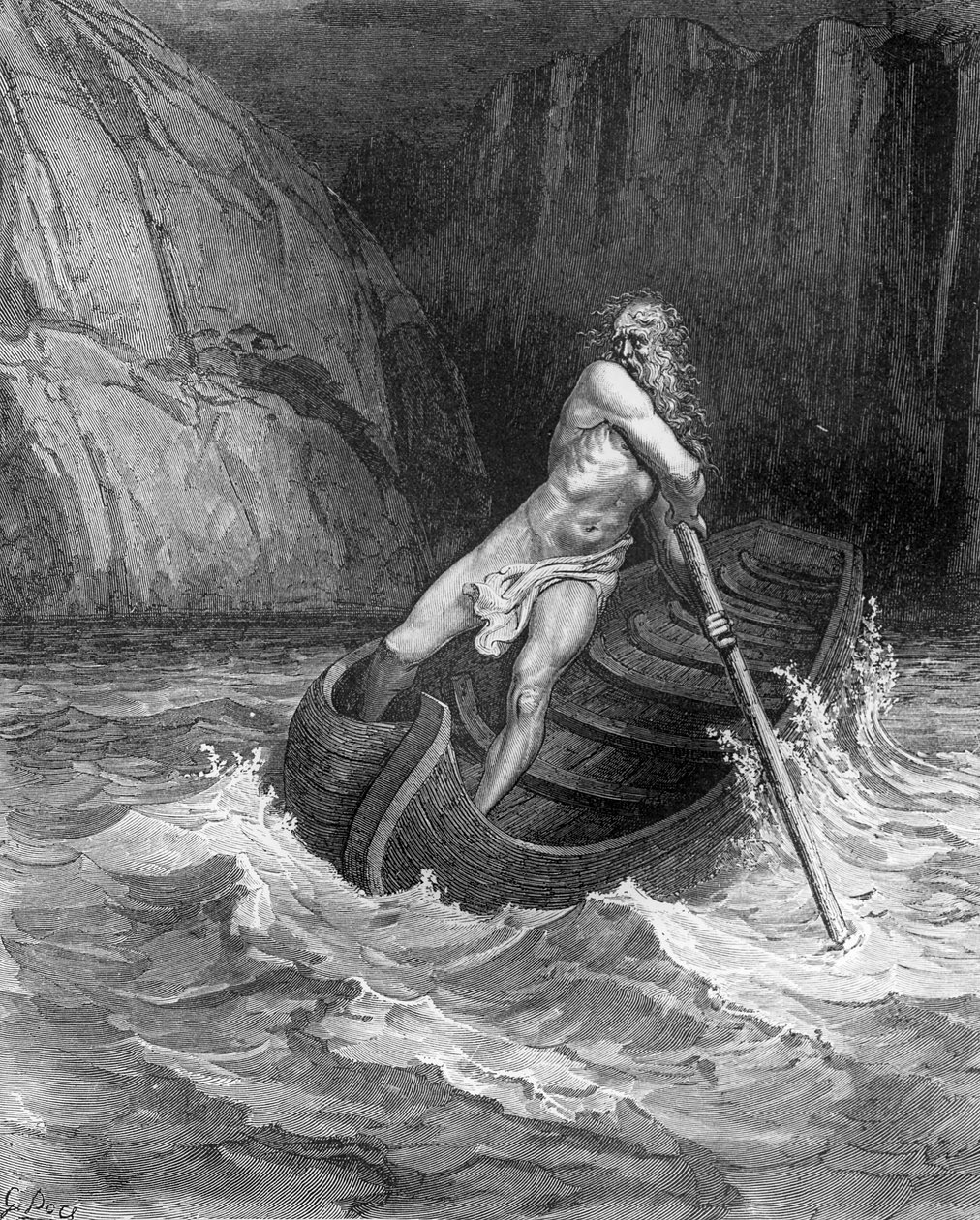 Charon, Cehennemin Kayıkçısı, Dante Alighieri (1265-1321) tarafından yazılan İlahi Komedya