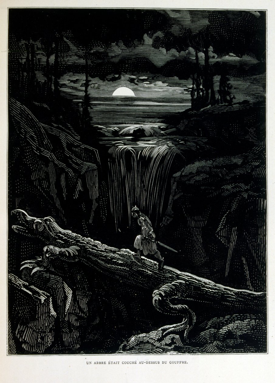 Croque-Mitain; 1863 illüstrasyonu, Gustave Dore (1832 – 1883); Fransız ressam, grafiker, illüstratör. Croque-Mitaine (Öcü), çocuklara onları korkutmak ve böylece daha akıllı hale getirmek için sunulan kötü niyetli bir karakter. by Gustave Dore