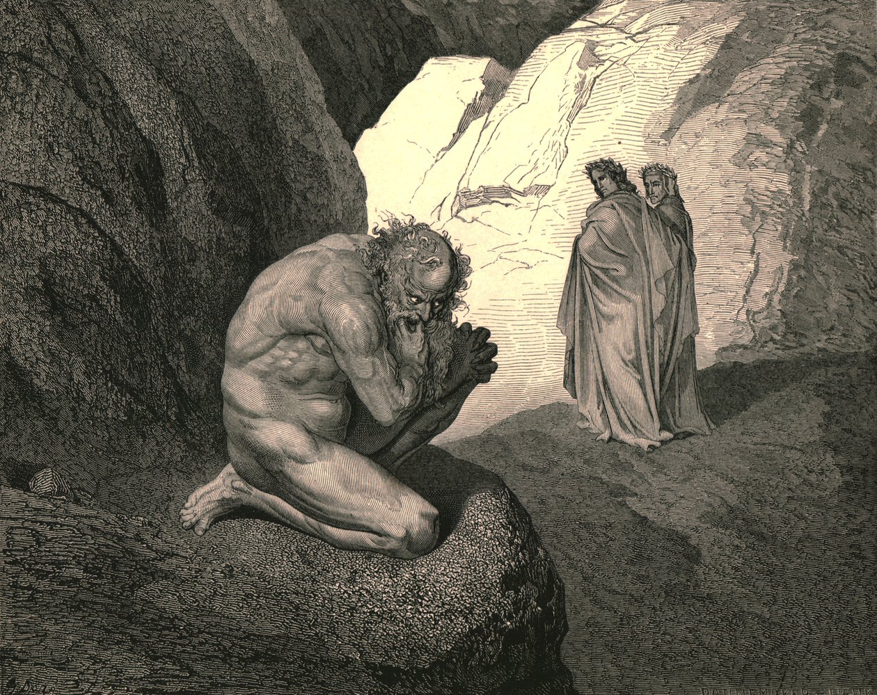 Lanetli kurt! Öfken kendi içine yem oluyor ve seni tüketiyor!, c1890. by Gustave Dore
