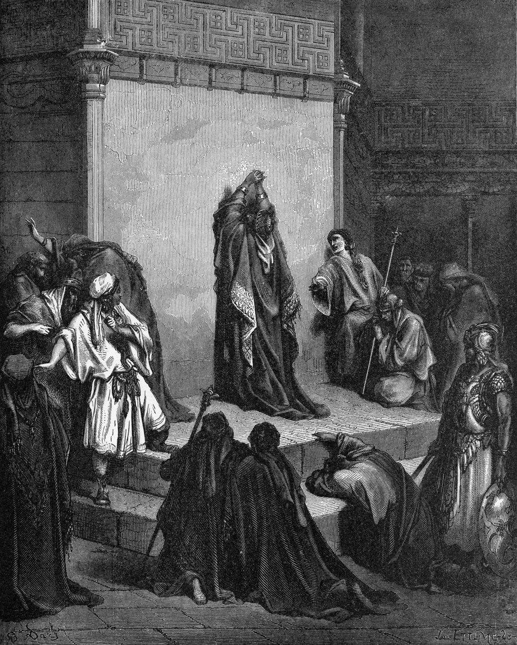 Davut Abşalom için yas tutuyor by Gustave Dore