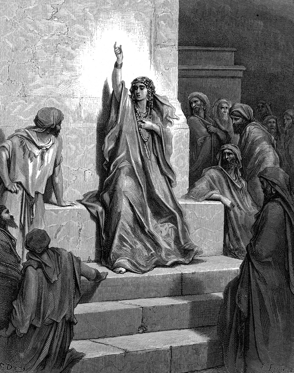 Deborah, İbrani peygamber ve yargıç, 1866 by Gustave Dore