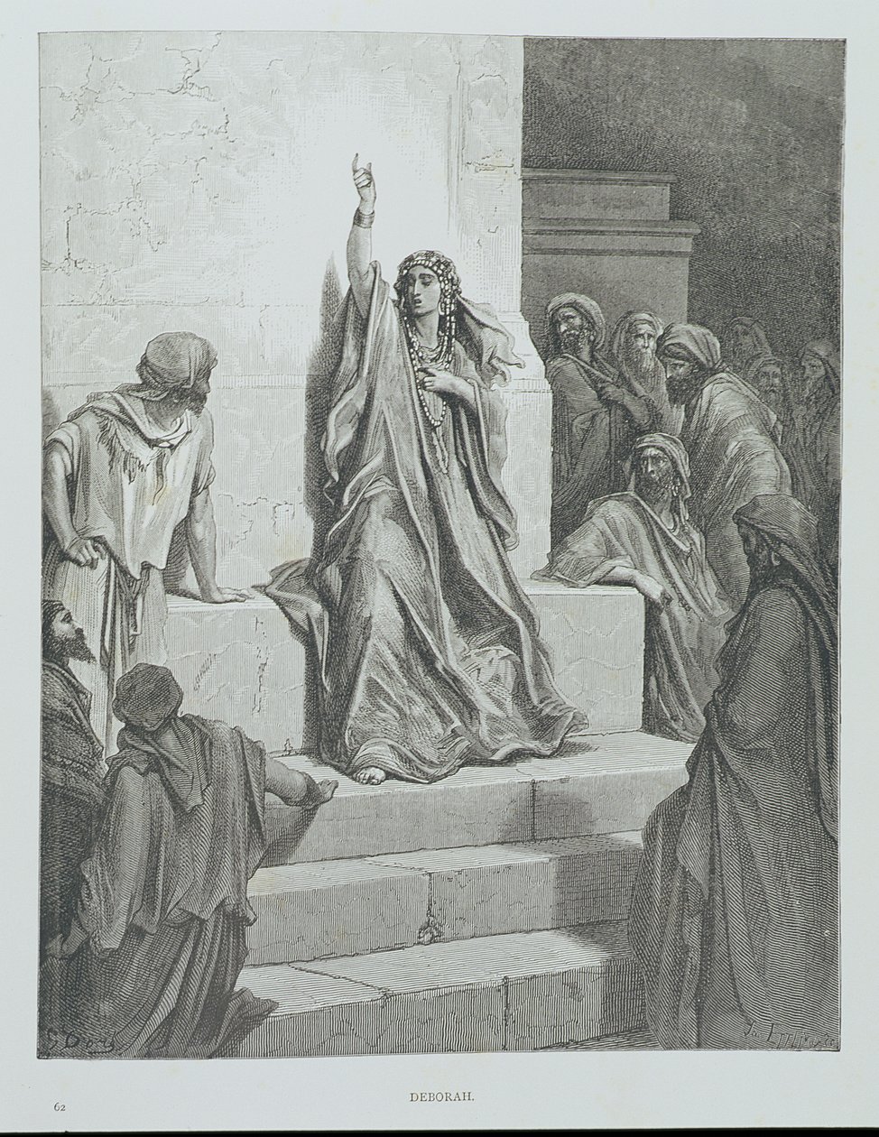 Deborah, Ettlin tarafından kazınmış, c.1868 by Gustave Dore