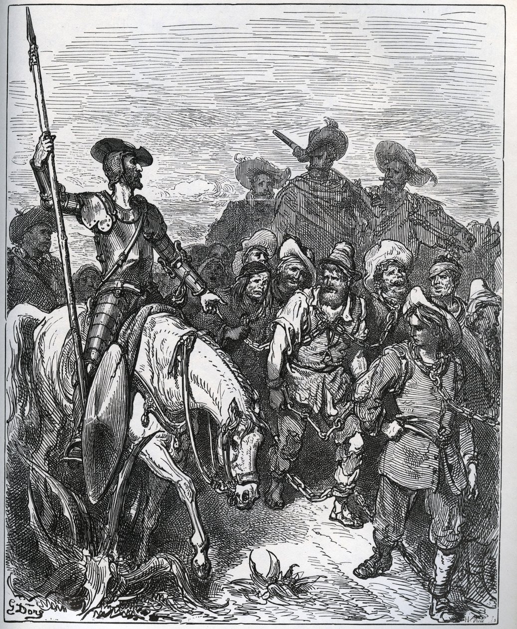 Don Kişot, güçleri mahkumiyetlerinin sebepleri hakkında sorguluyor - Miguel Cervantes