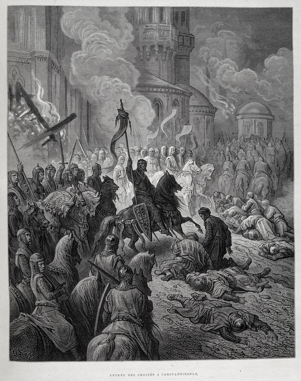 Gustave Doré tarafından Dördüncü Haçlı Seferi sırasında Haçlıların Konstantinopolis