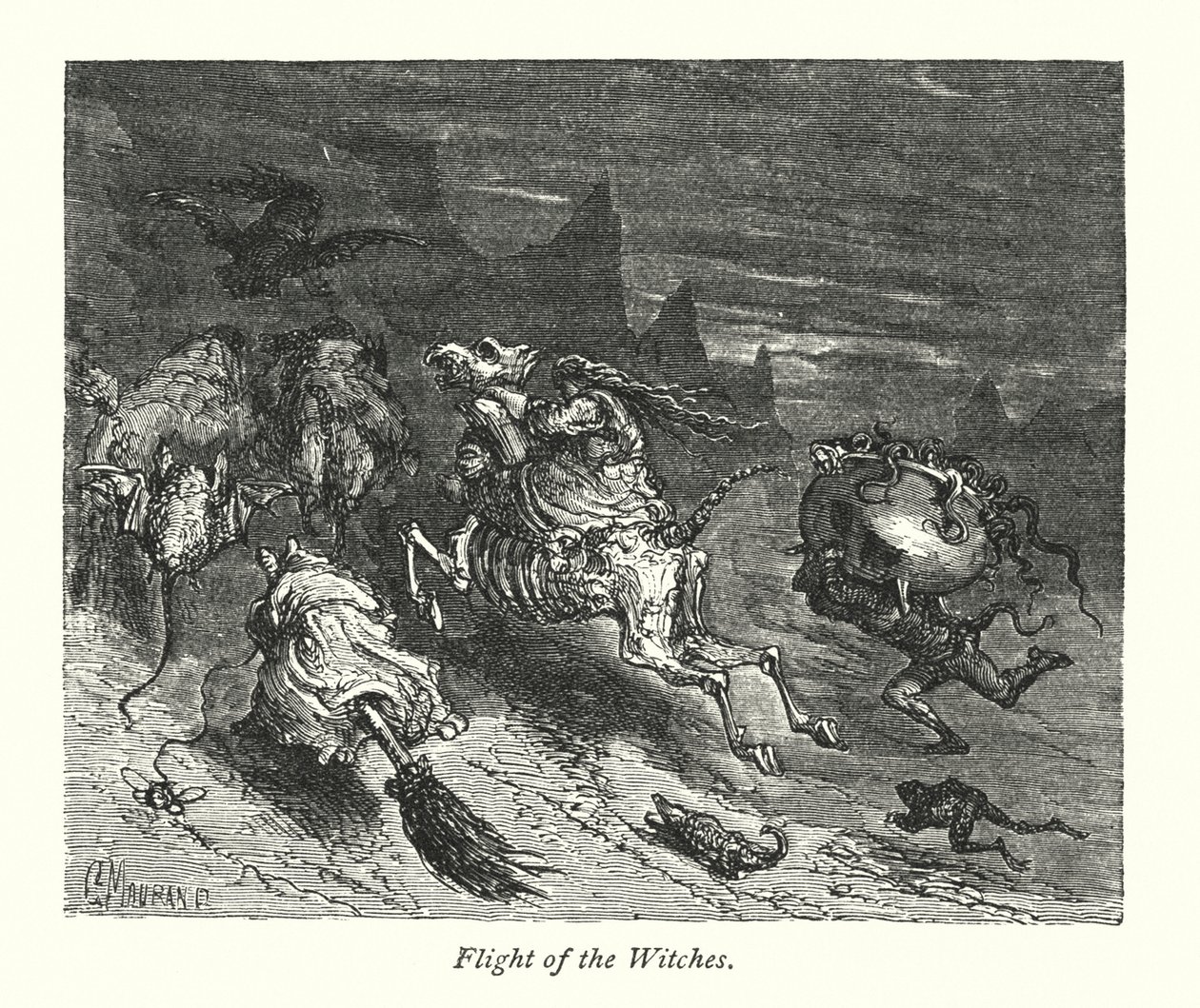Cadıların Uçuşu (gravür) by Gustave Dore