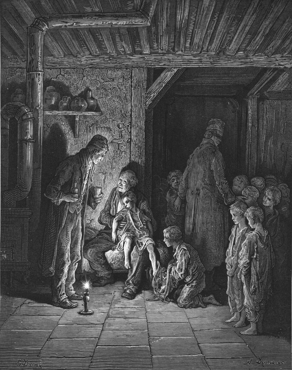 "Sokakta Bulundu", 1872. by Gustave Dore