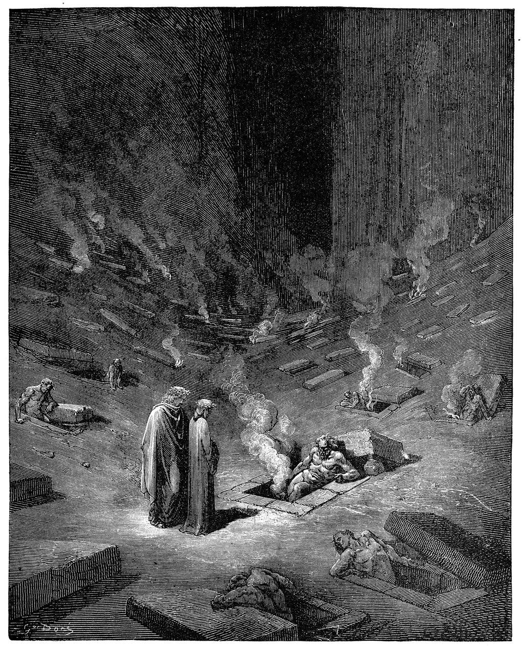 Cehennem: Dis şehri, yeraltı dünyasının Roma tanrısı, 1863 by Gustave Dore