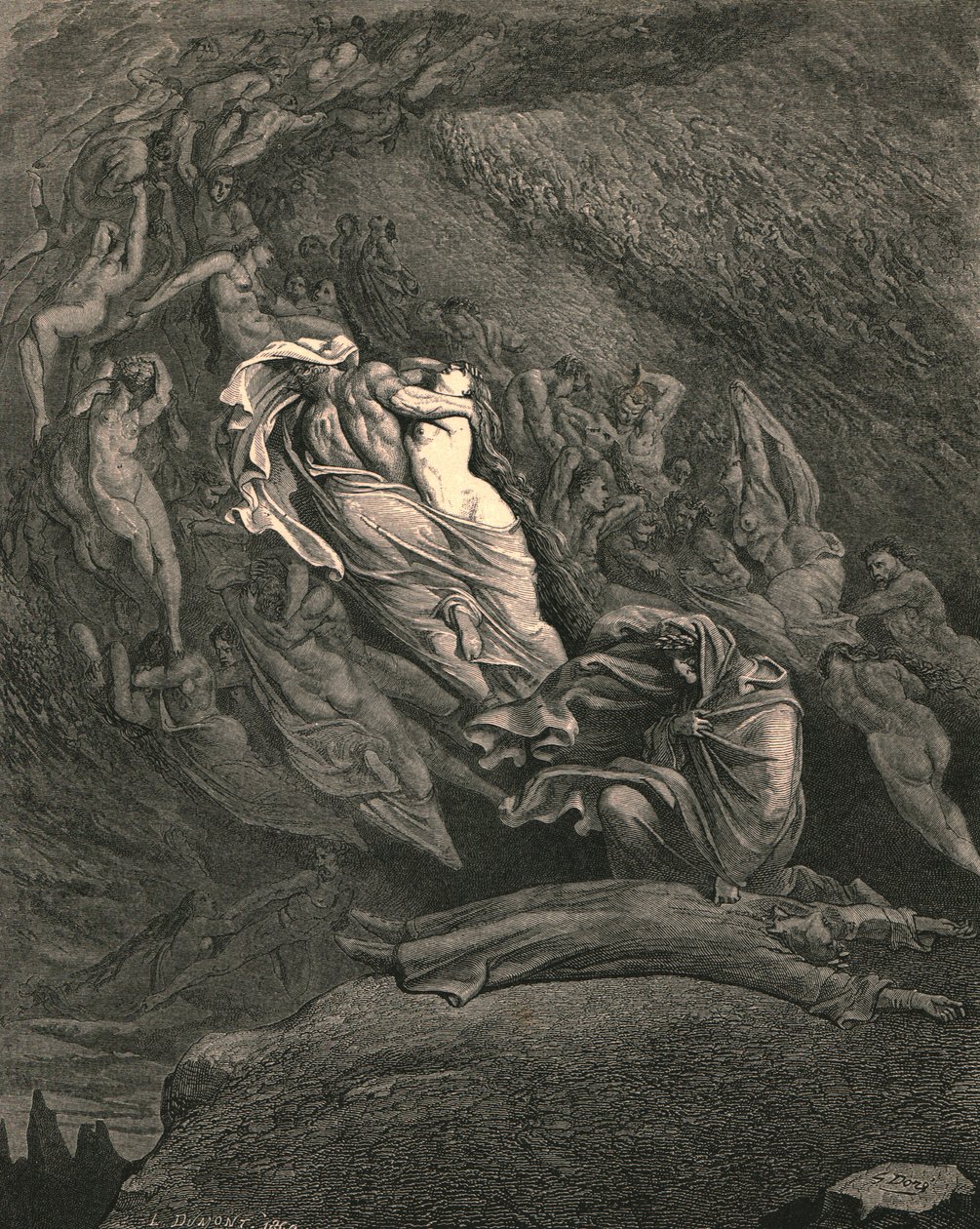 Merhametle bayıldım, ölümden çok uzak görünmüyordum, c1890. by Gustave Dore