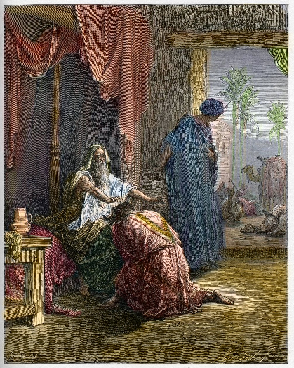 Isaac benit Jacob - Genese (27 by Gustave Dore