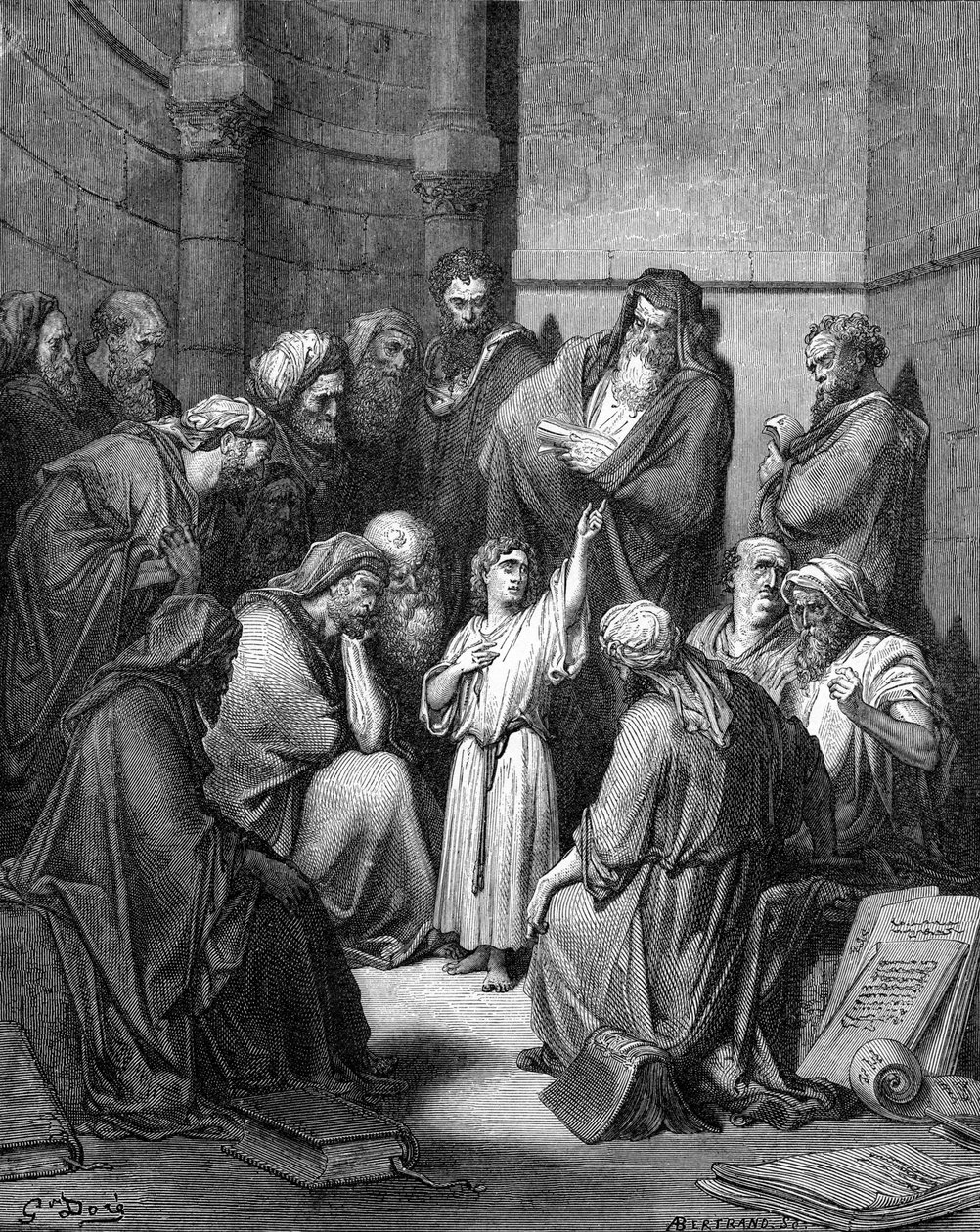 İsa doktorları sorguluyor by Gustave Dore