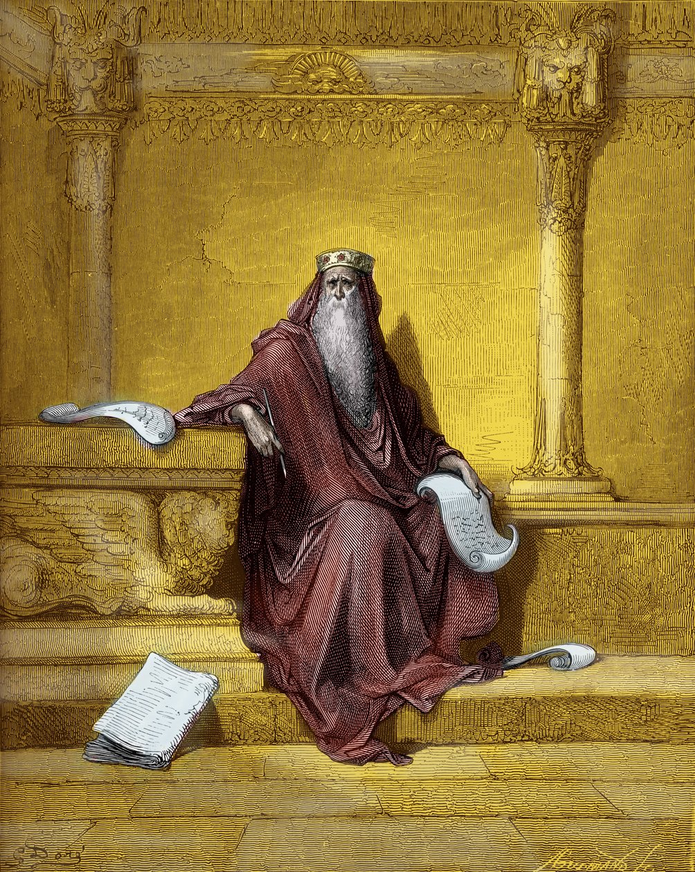 Gustave Doré tarafından Kral Süleyman gravürü. - Kutsal Kitap by Gustave Dore