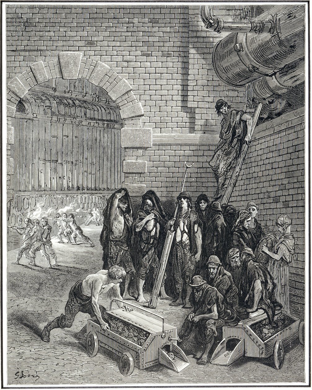 Lambeth Gaz İşleri, 1872 by Gustave Dore